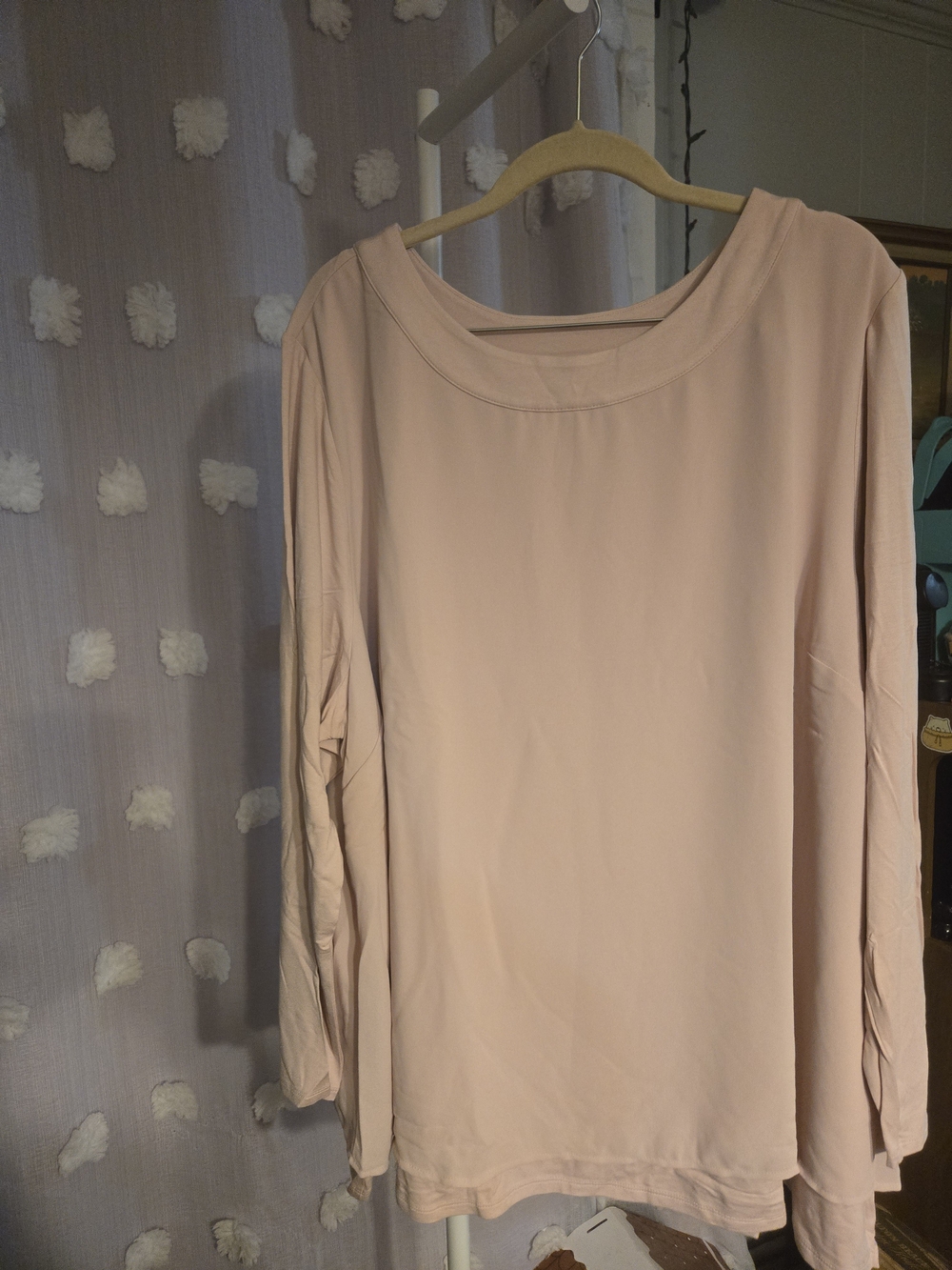 J. Jill Blush Pink Long Sleeve Scoop Neck Top